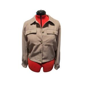 Hem & Thread houndstooth brown and tan jacket, size large